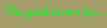 Image with Font Color 3ED83E and Background Color A59E6B